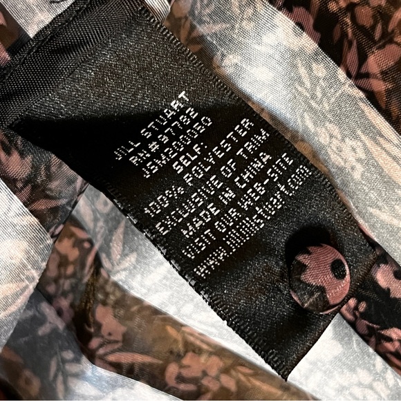 Jill Stuart Size S Semi sheer mixed pattern stripe & floral ruffle burst sleeve - Picture 16 of 16